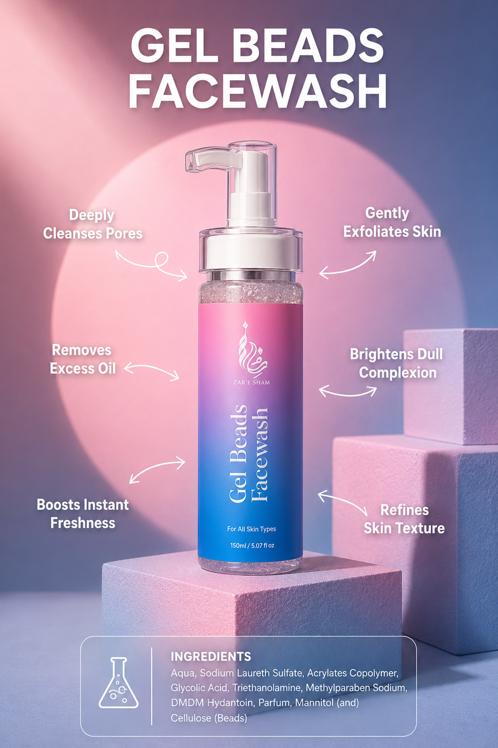Zar e Sham Gel Beads Facewash