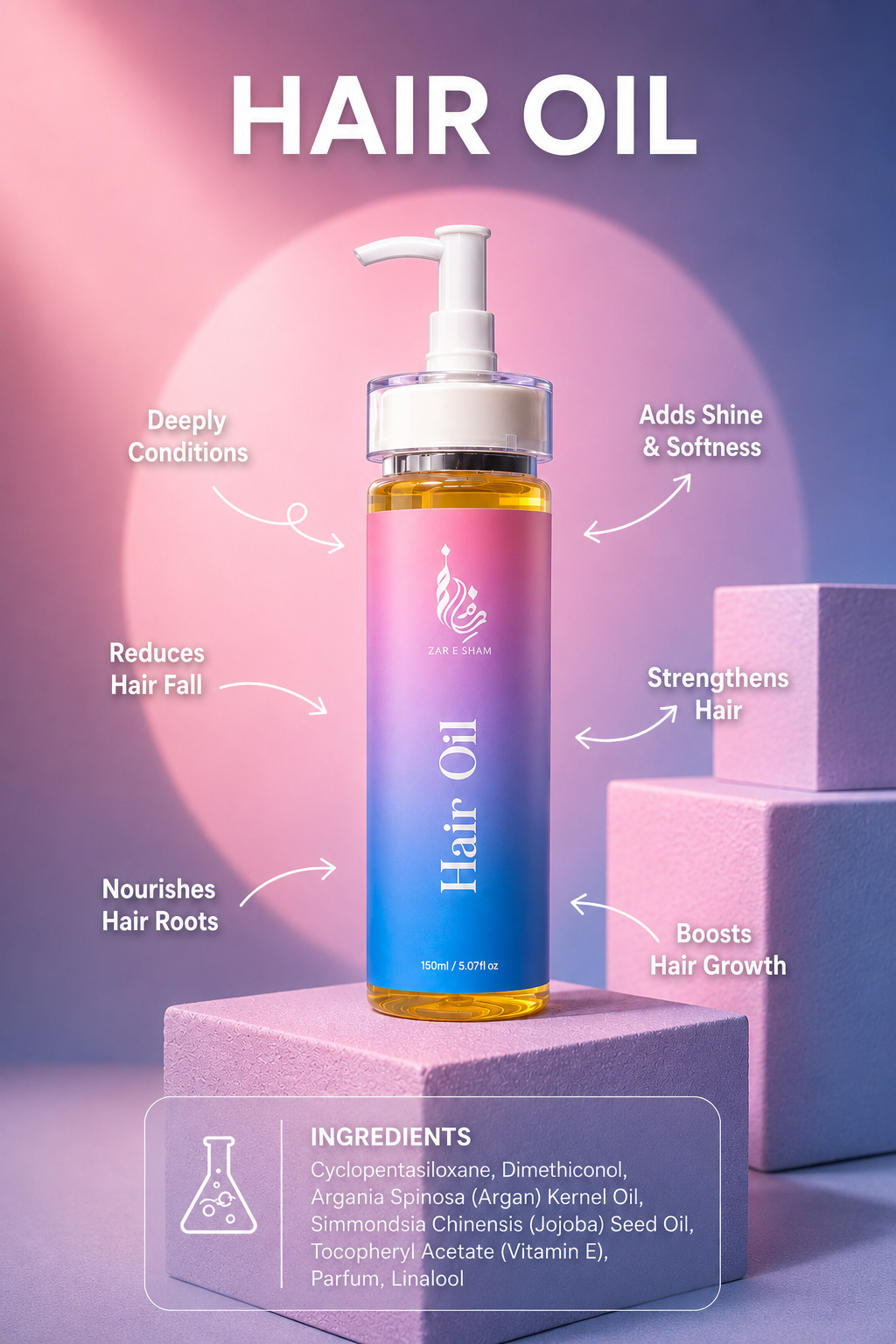 Zar e Sham Hair Oil (All in One)